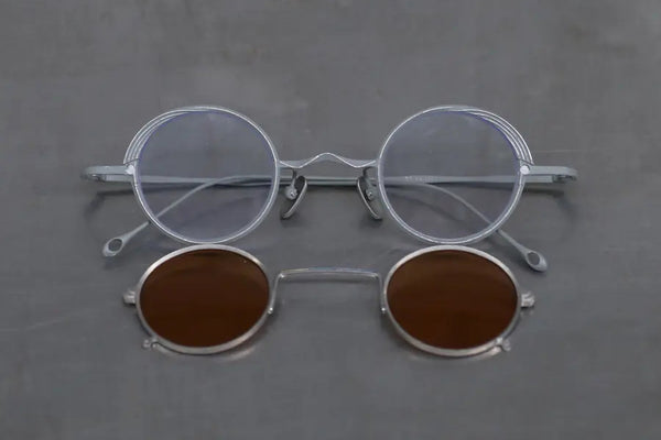 Rigards&ZIGGY CHEN retro gray+silver frame transparent+salmon color glasses RG1008ZC
